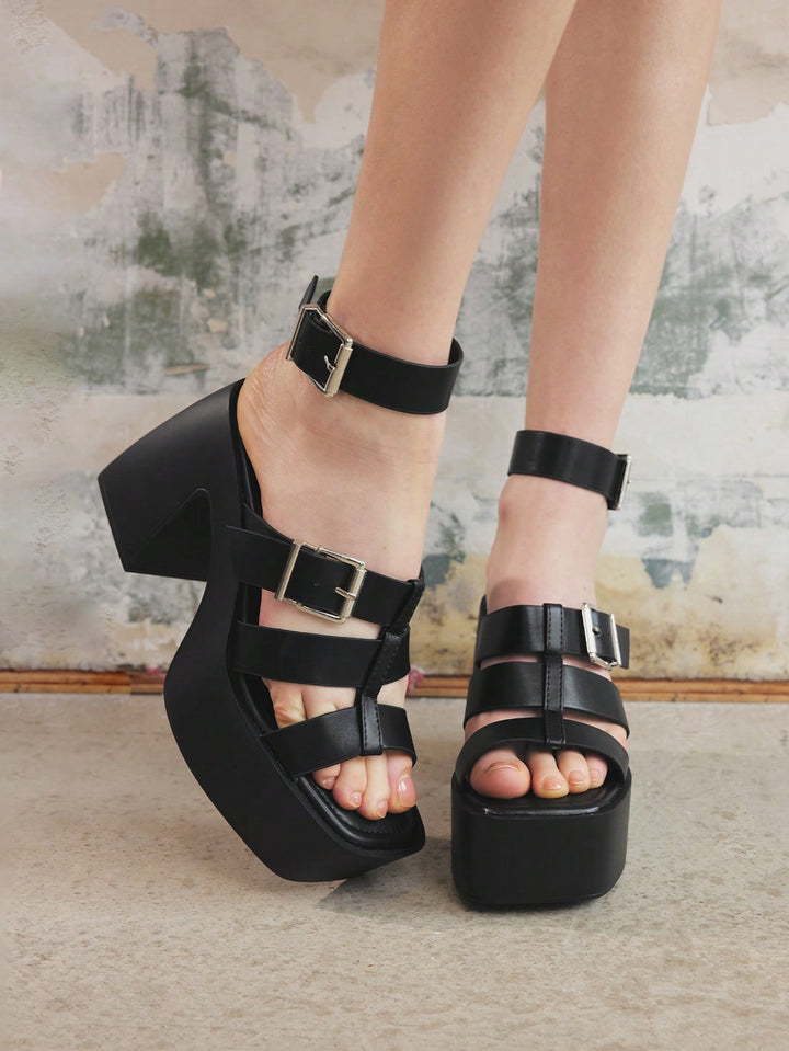 Sandale SHEIN, negru