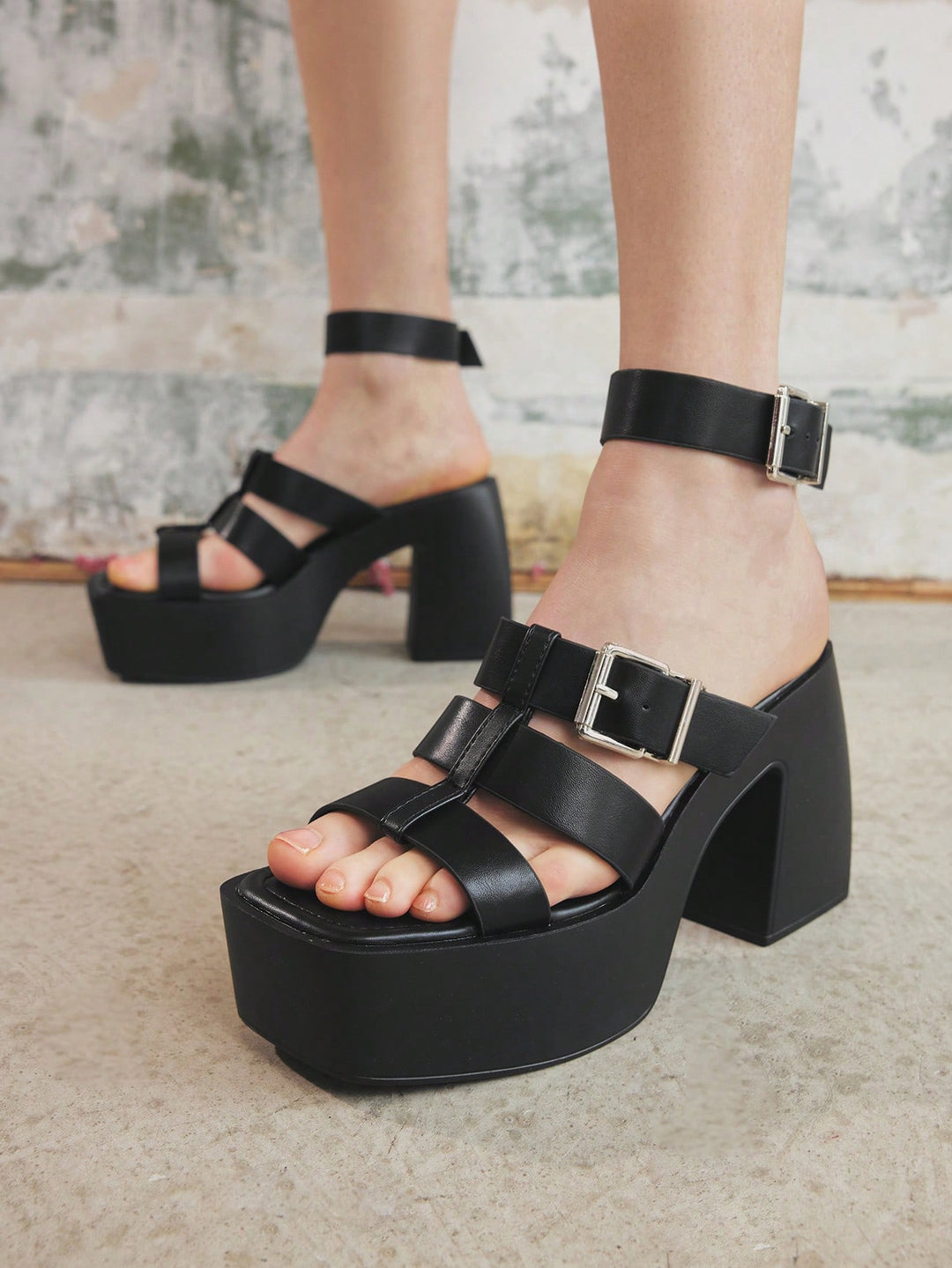 Sandale SHEIN, negru