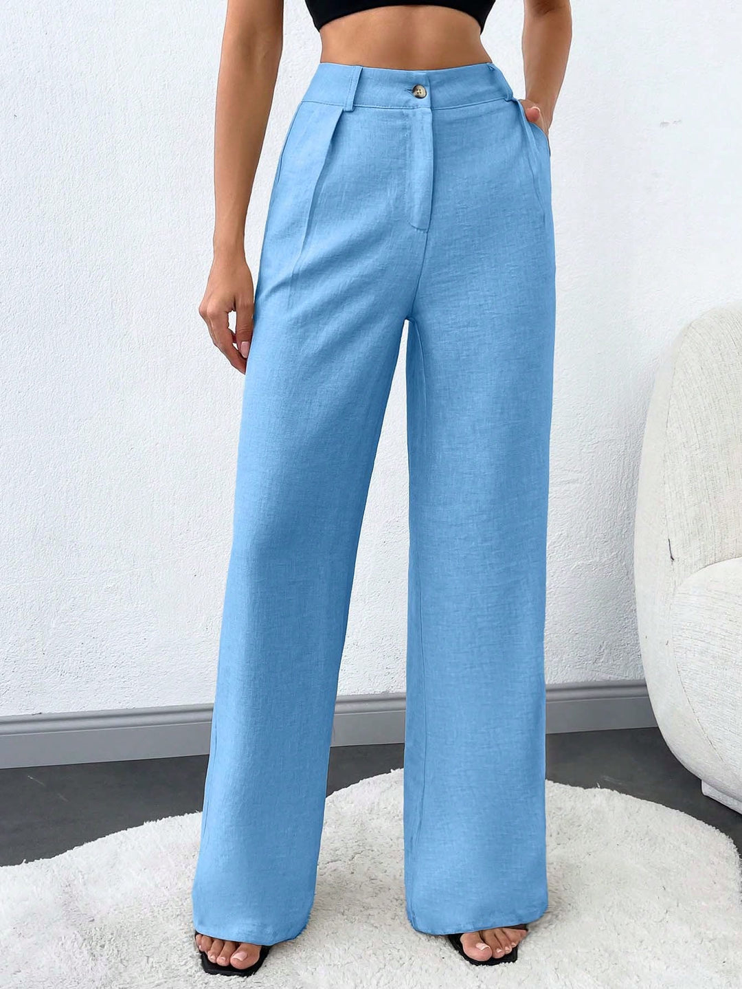 Pantaloni SHEIN, albastru