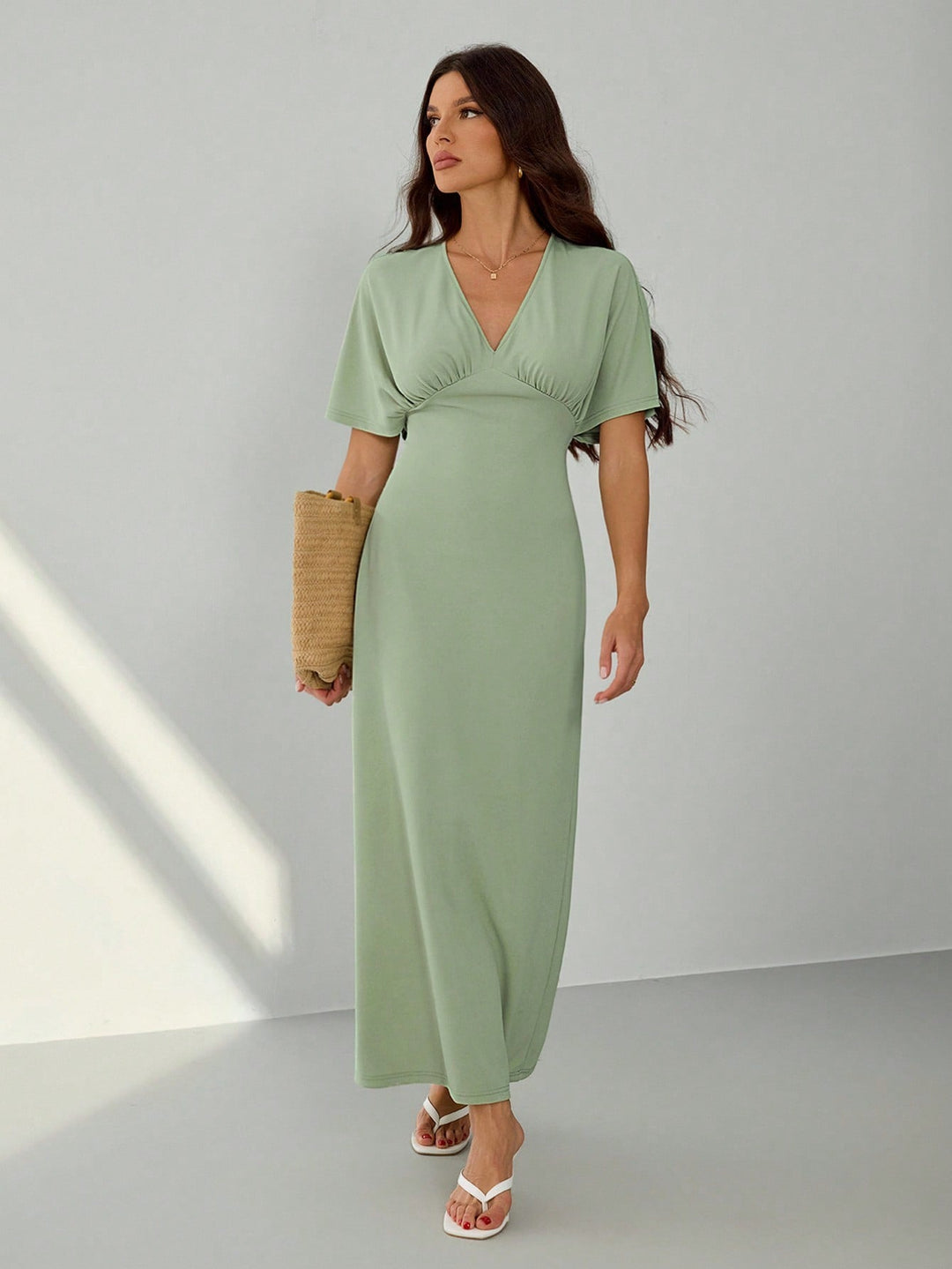 Rochie maxi SHEIN, verde