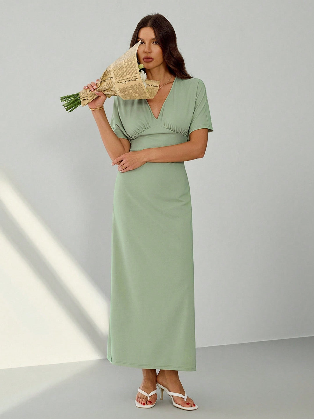 Rochie maxi SHEIN, verde