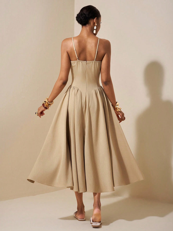 Rochie midi Shein,bej