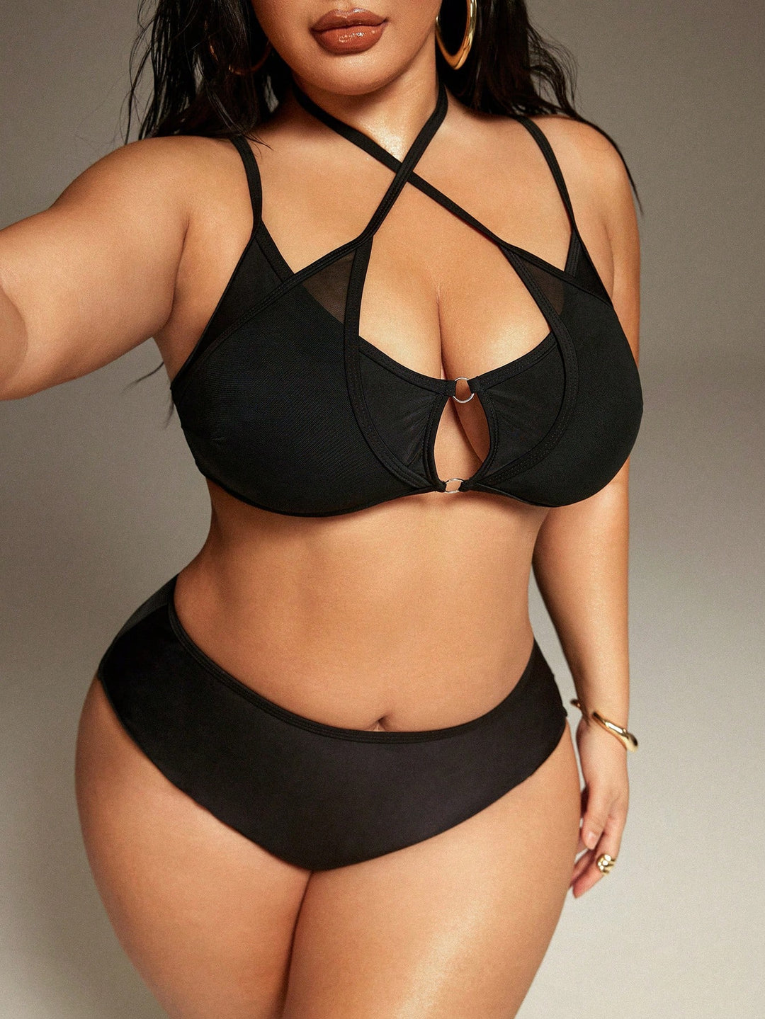Costum de baie SHEIN, negru
