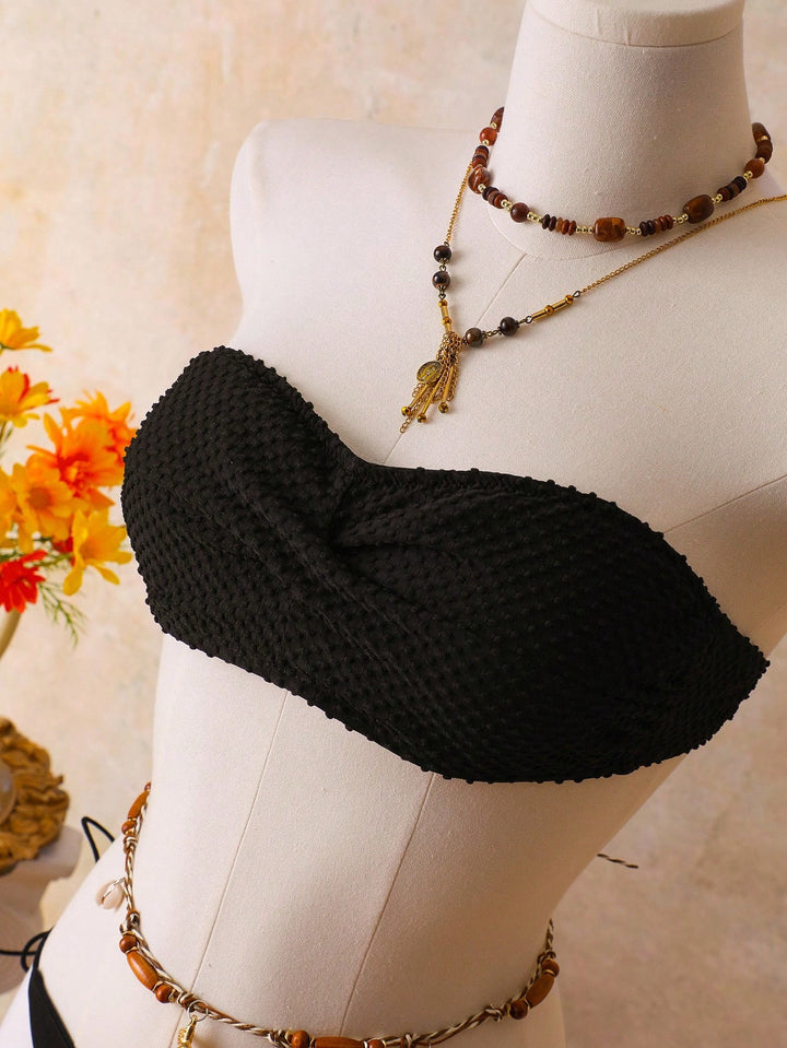 Sutien de baie SHEIN, negru