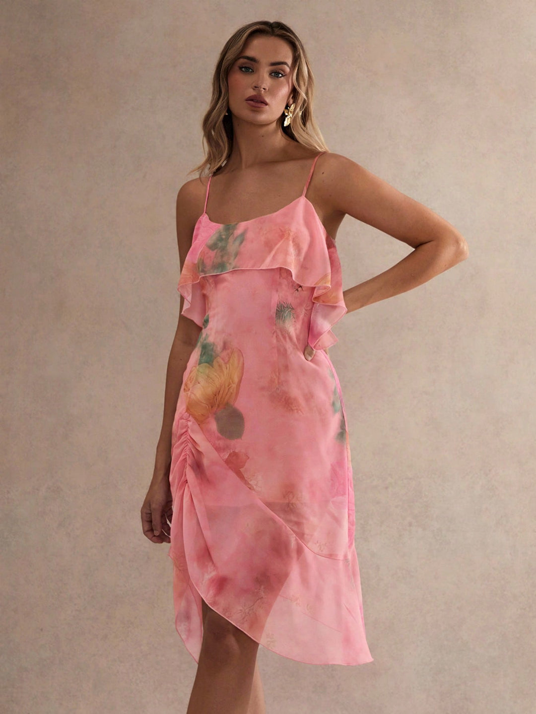 Rochie midi SHEIN, roz