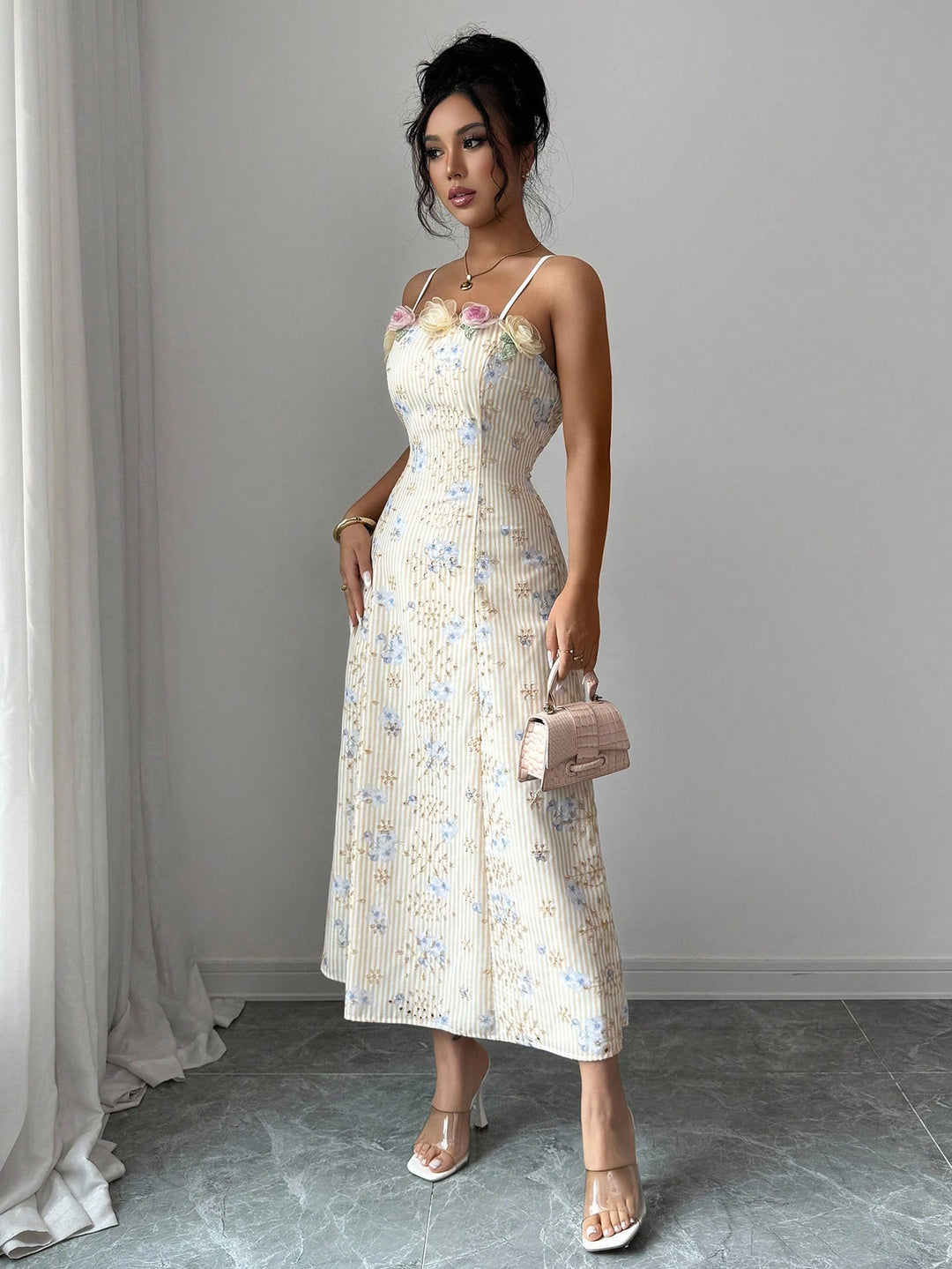 Rochie midi SHEIN, galben