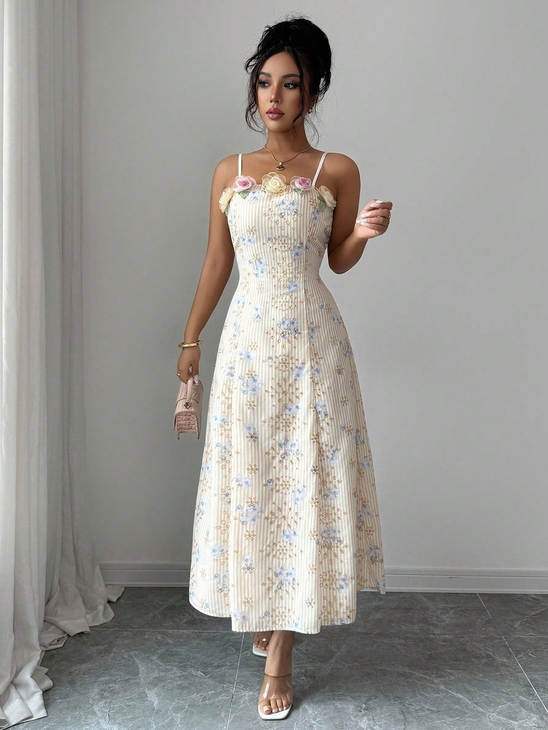 Rochie midi SHEIN, galben