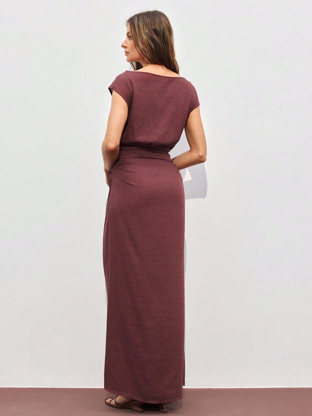 Rochie maxi SHEIN, maro