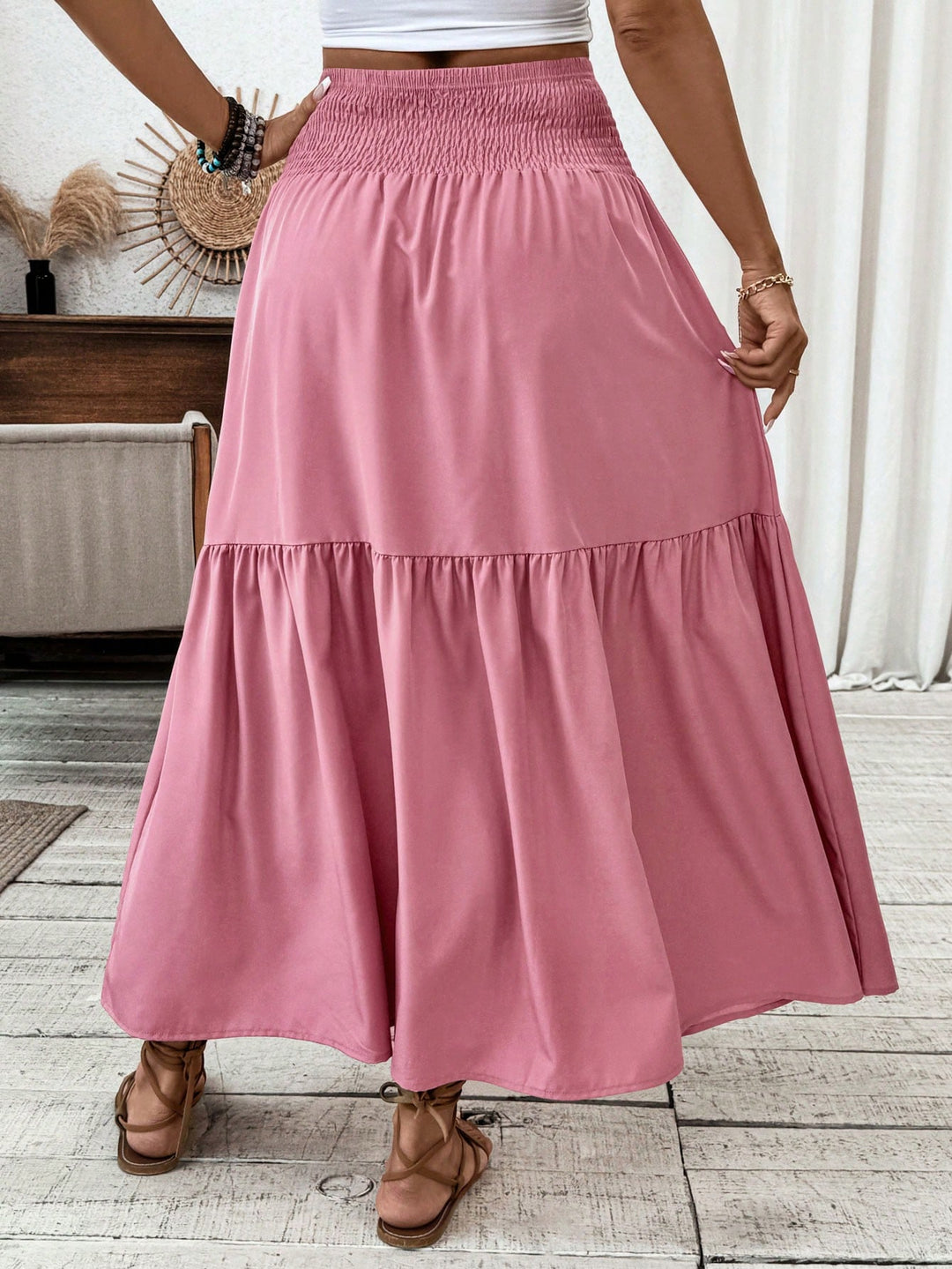 SHEIN maxi szoknya, rózsaszín