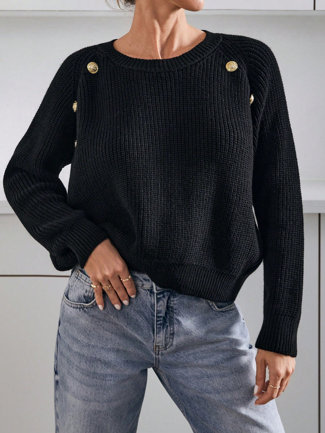 Pulover SHEIN, negru