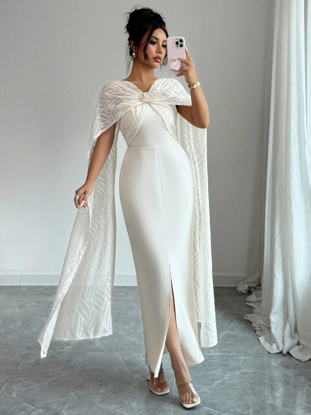Rochie maxi SHEIN, bej