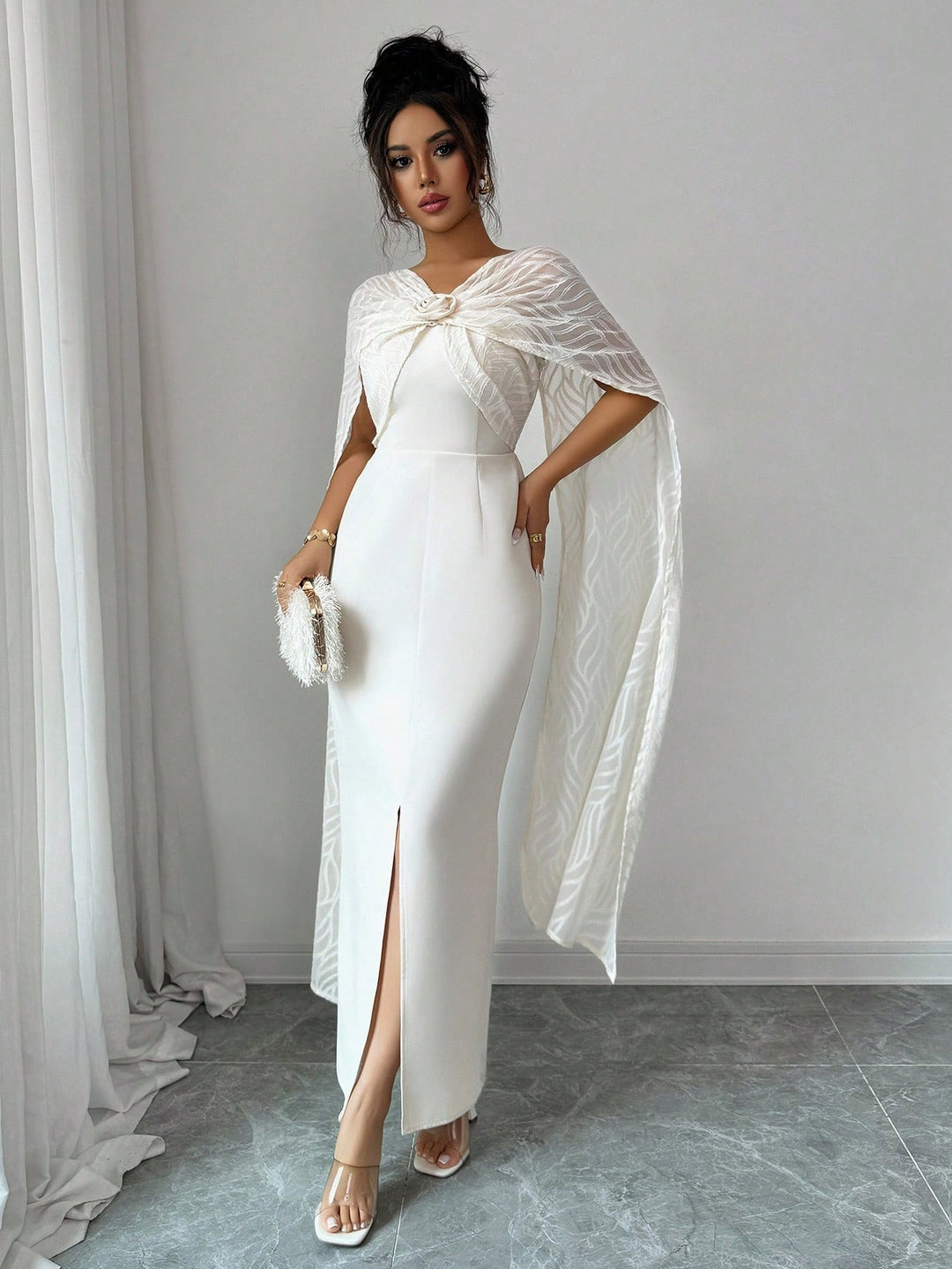 Rochie maxi SHEIN, bej