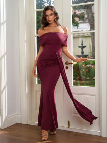Rochie maxi SHEIN, vișiniu