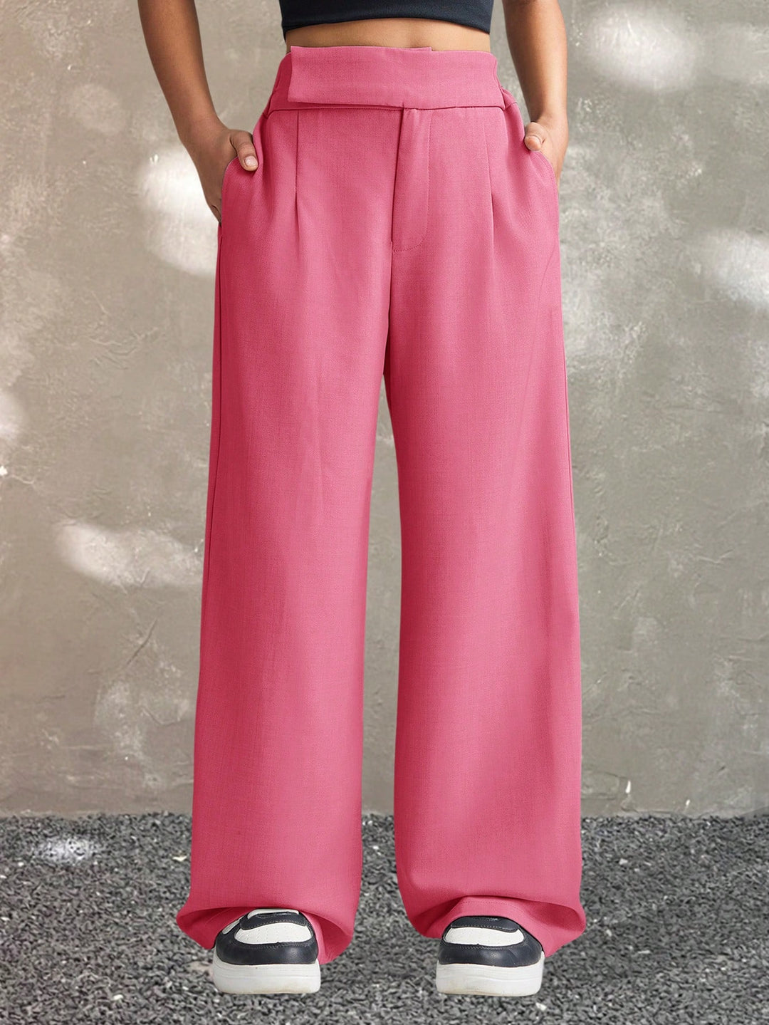 Pantaloni SHEIN, roz