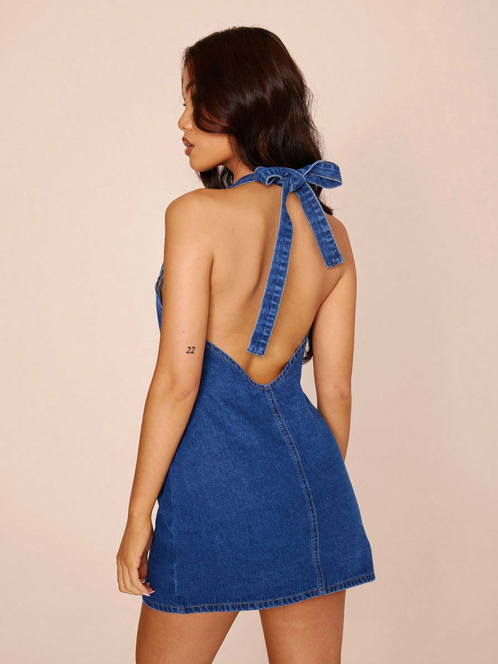 SHEIN mini ruha, kék