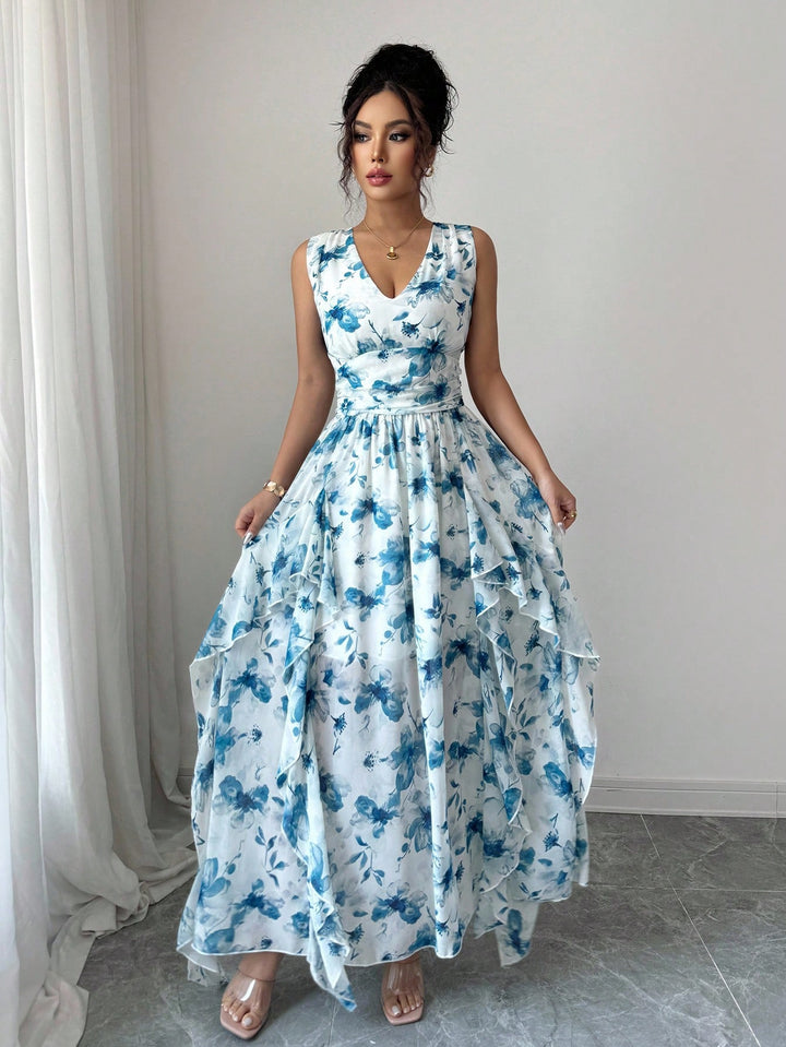 SHEIN maxi ruha, kék