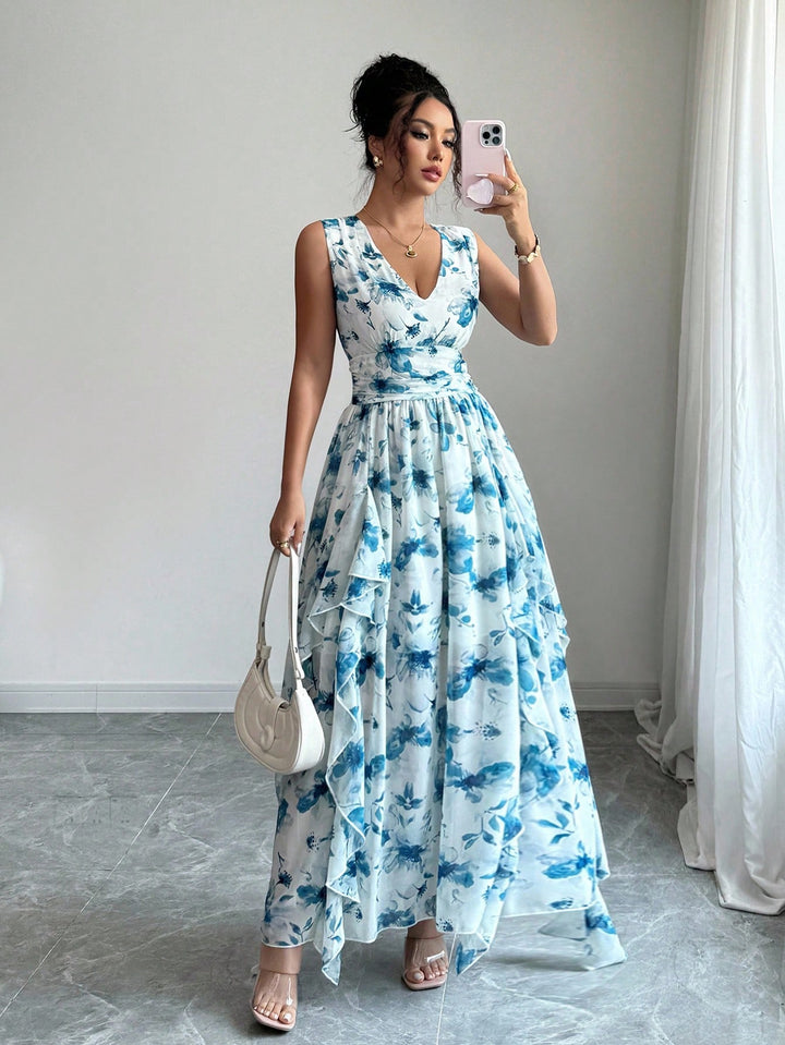 SHEIN maxi ruha, kék
