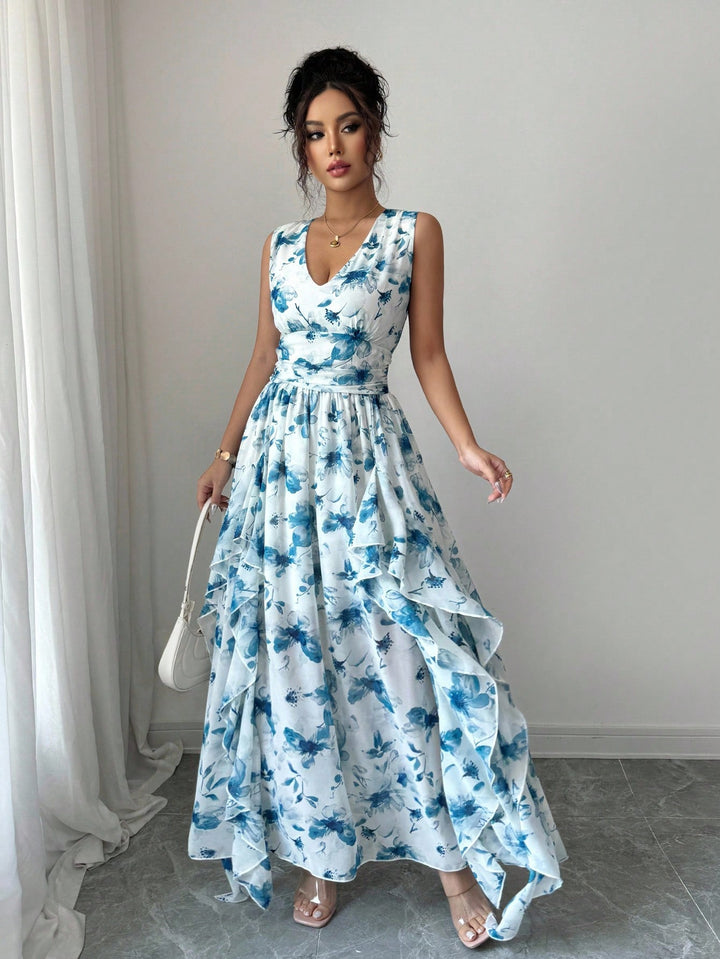 SHEIN maxi ruha, kék