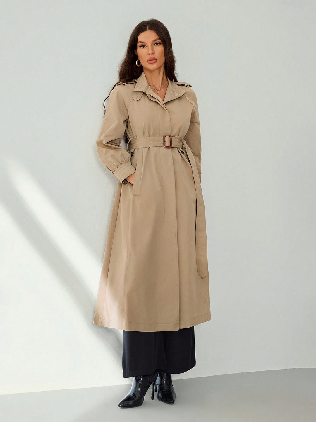 Trench SHEIN, kaki