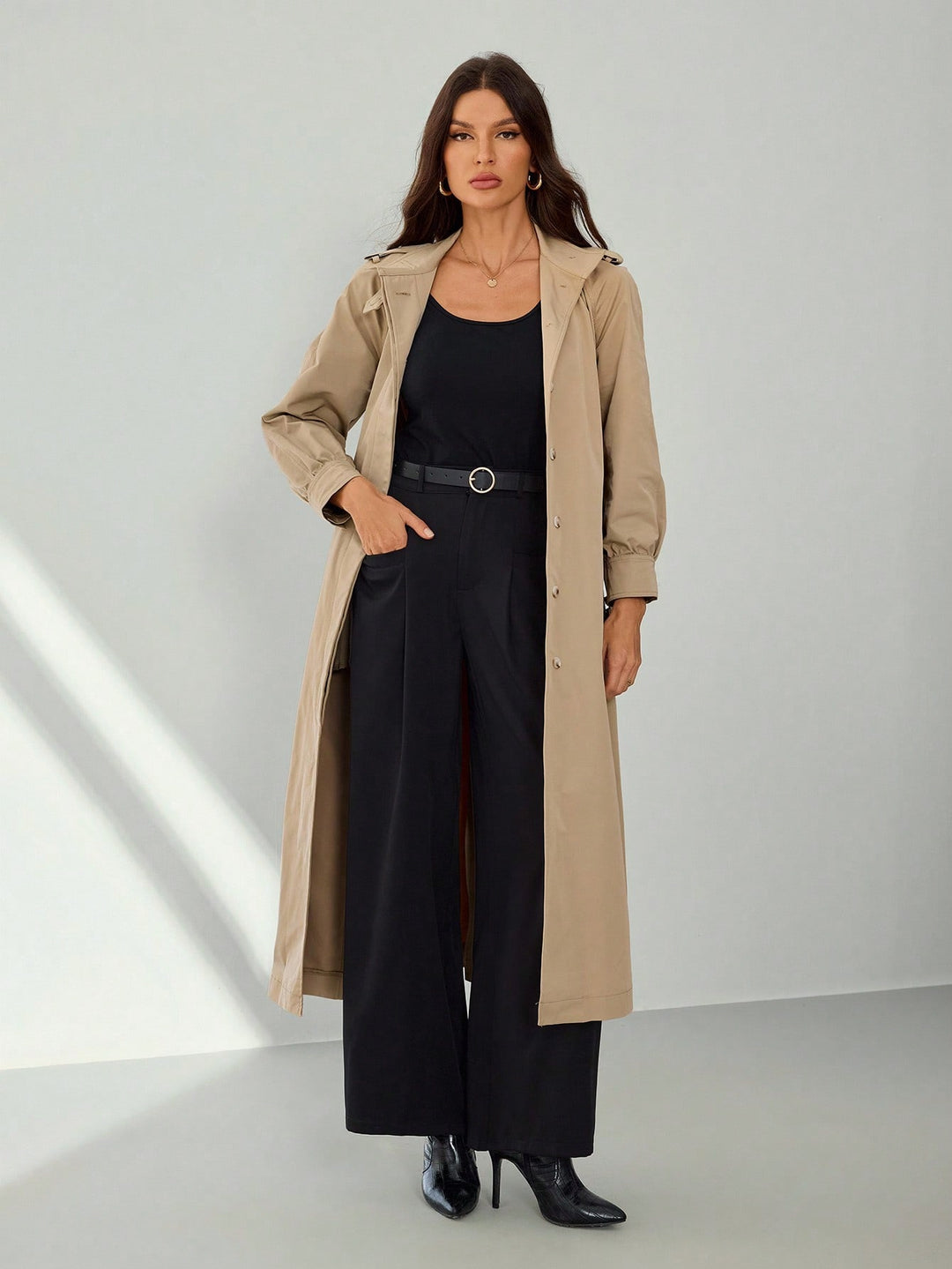 Trench SHEIN, kaki
