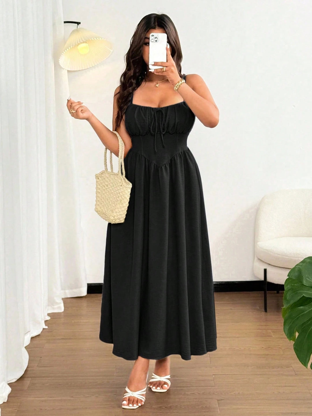 Rochie maxi SHEIN, negru