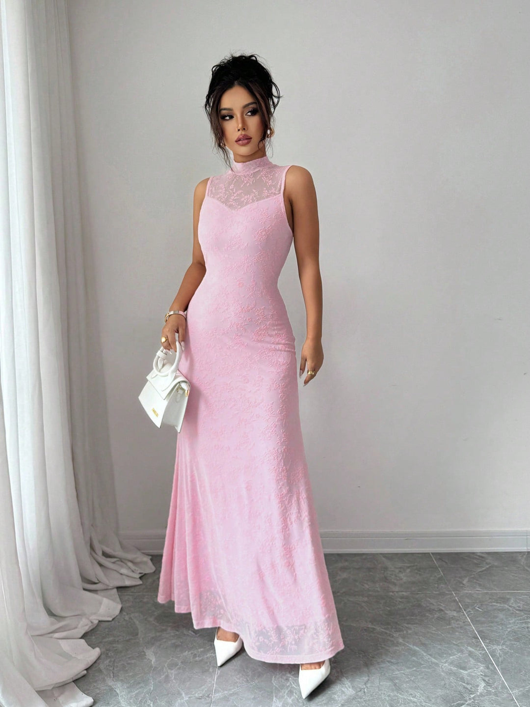 Rochie maxi SHEIN, roz