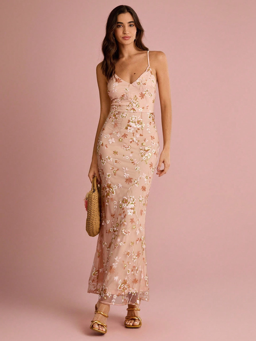 Rochie maxi SHEIN, portocaliu