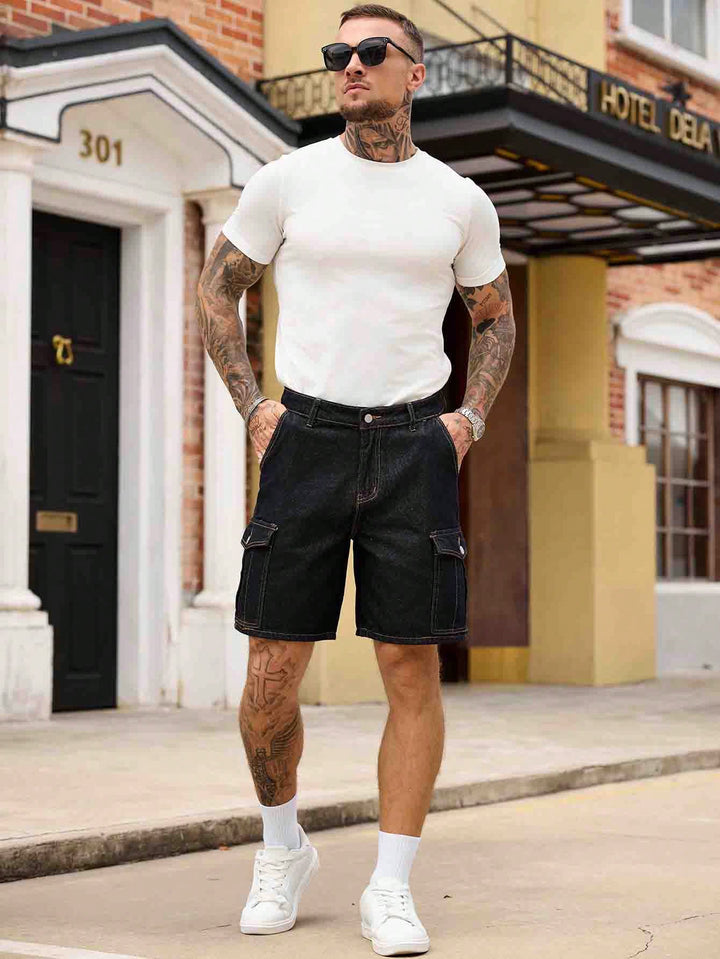 Pantaloni scurți SHEIN, negru