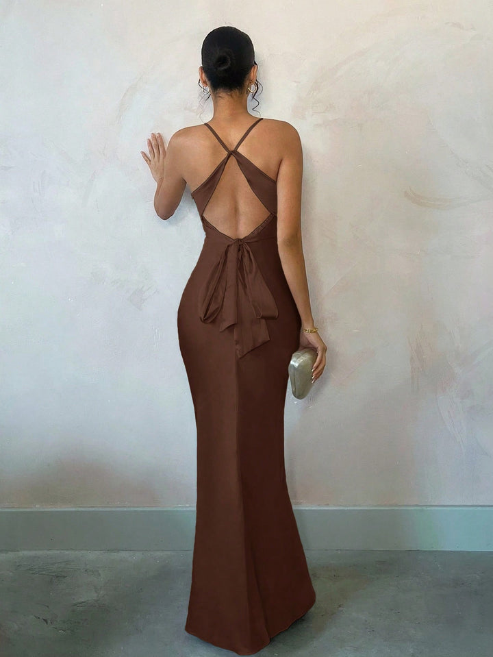 Rochie maxi SHEIN, maro