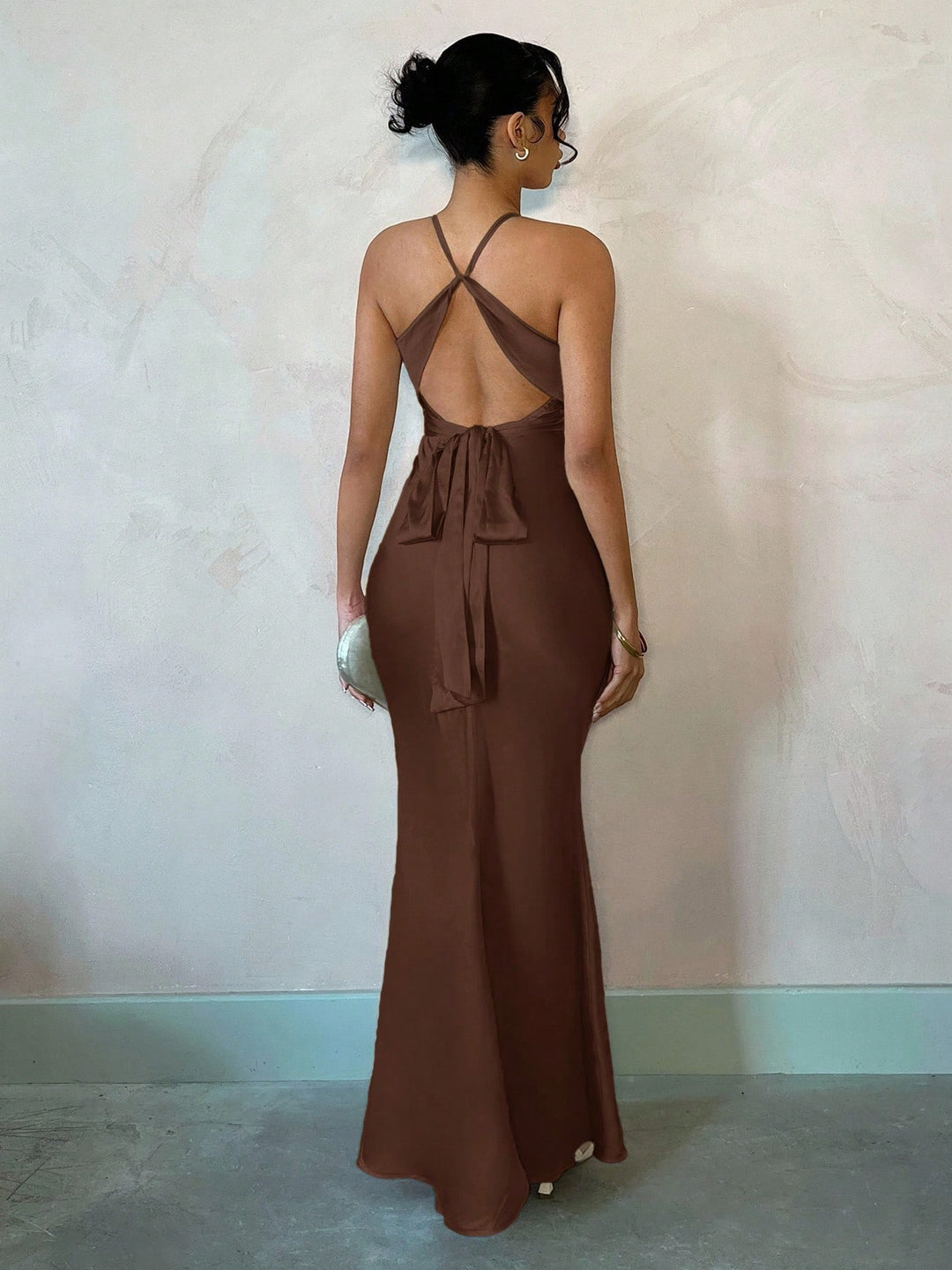 Rochie maxi SHEIN, maro