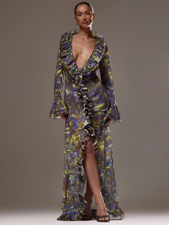 Rochie maxi SHEIN, mix culori