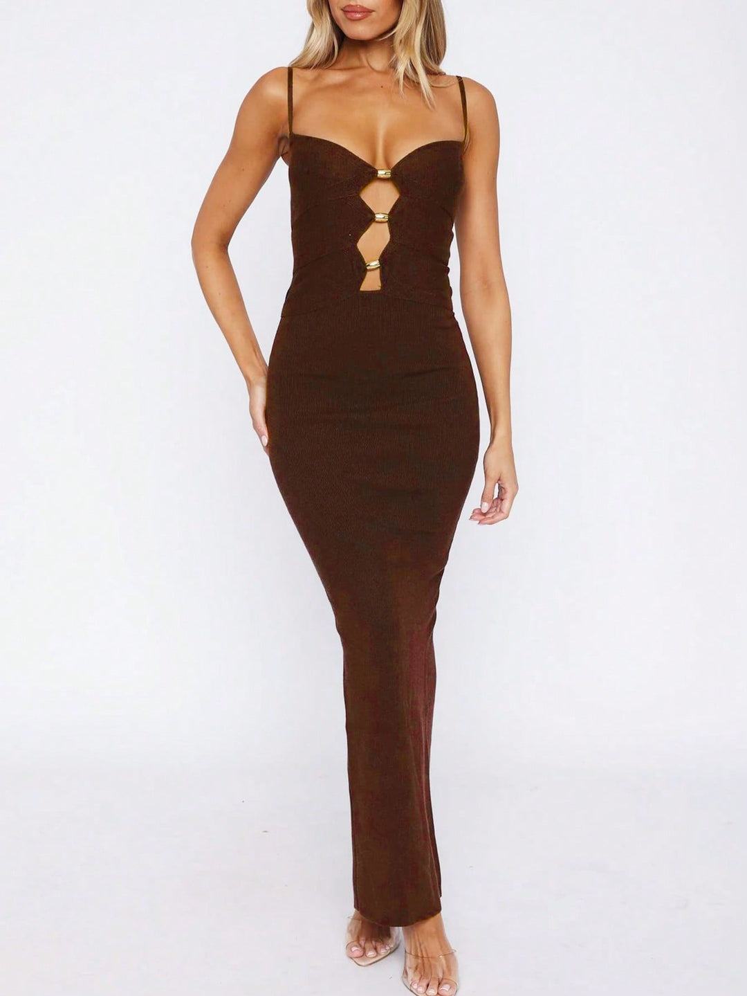 Rochie maxi SHEIN, maro
