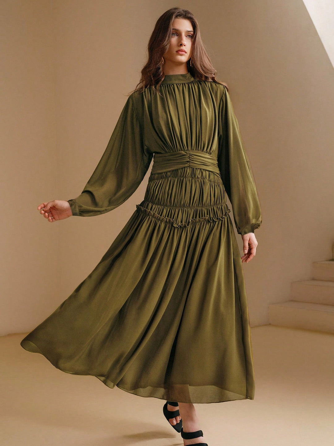 Rochie maxi SHEIN, verde