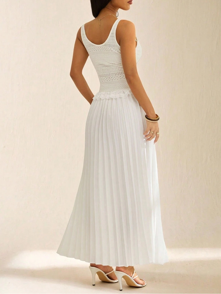 SHEIN maxi ruha, krémszínű