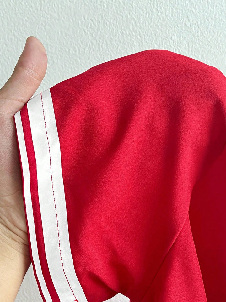 Tricou crop SHEIN, roșu