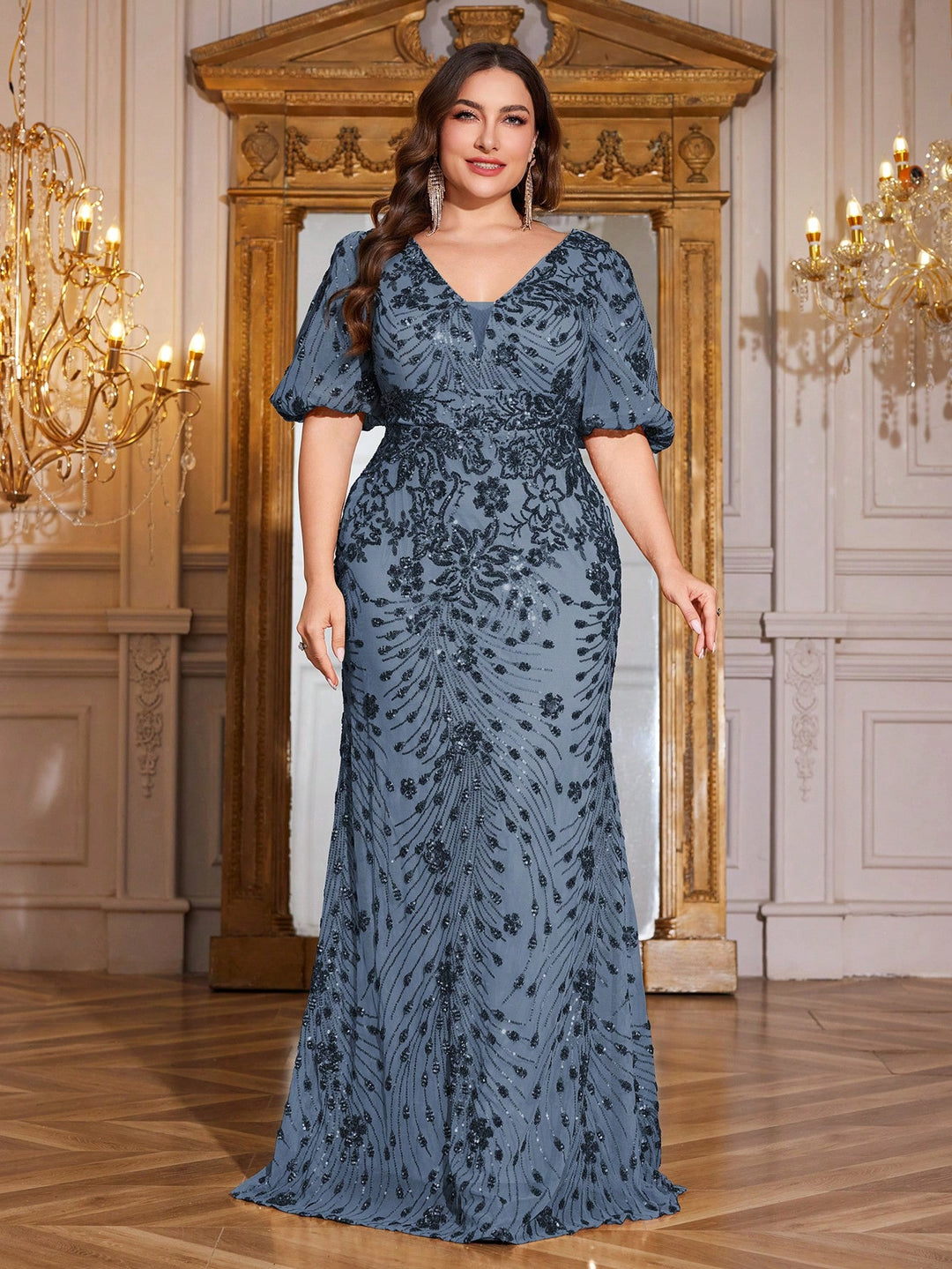 Rochie de seară SHEIN, albastru