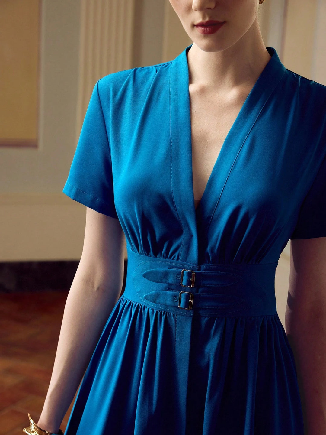 Motf by Shein, midi ruha, kék
