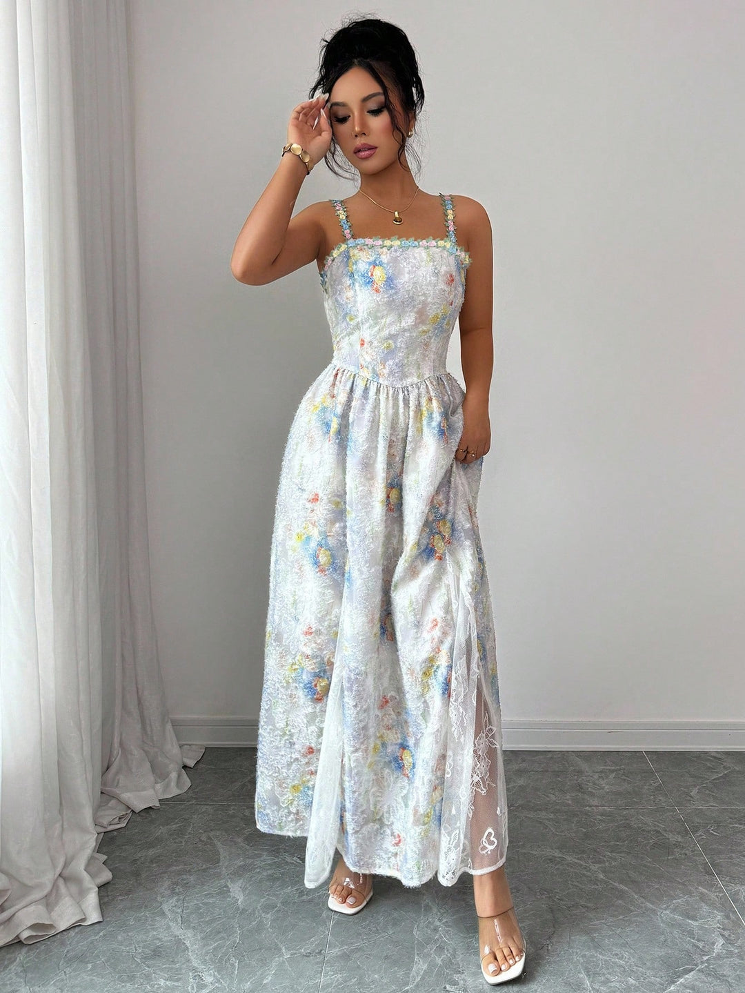 Rochie midi SHEIN, mix culori