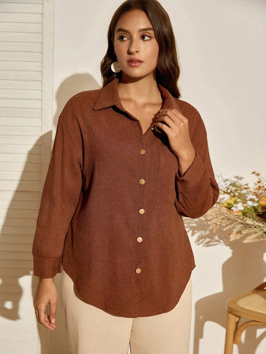 SHEIN blúz, barna