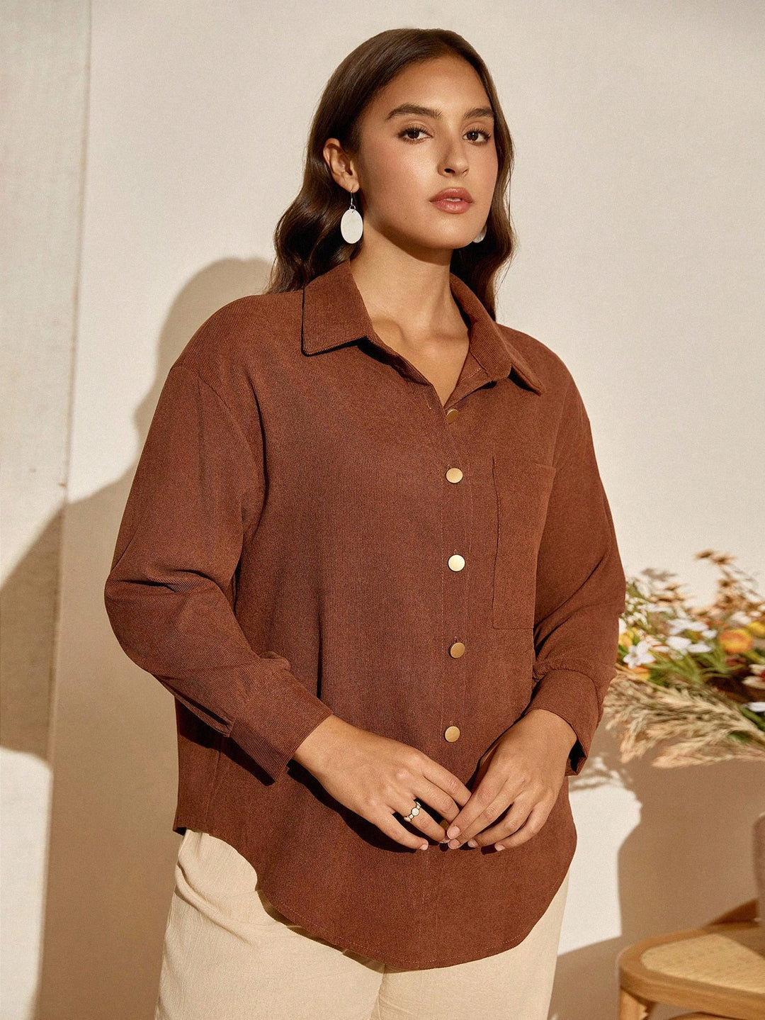 SHEIN blúz, barna