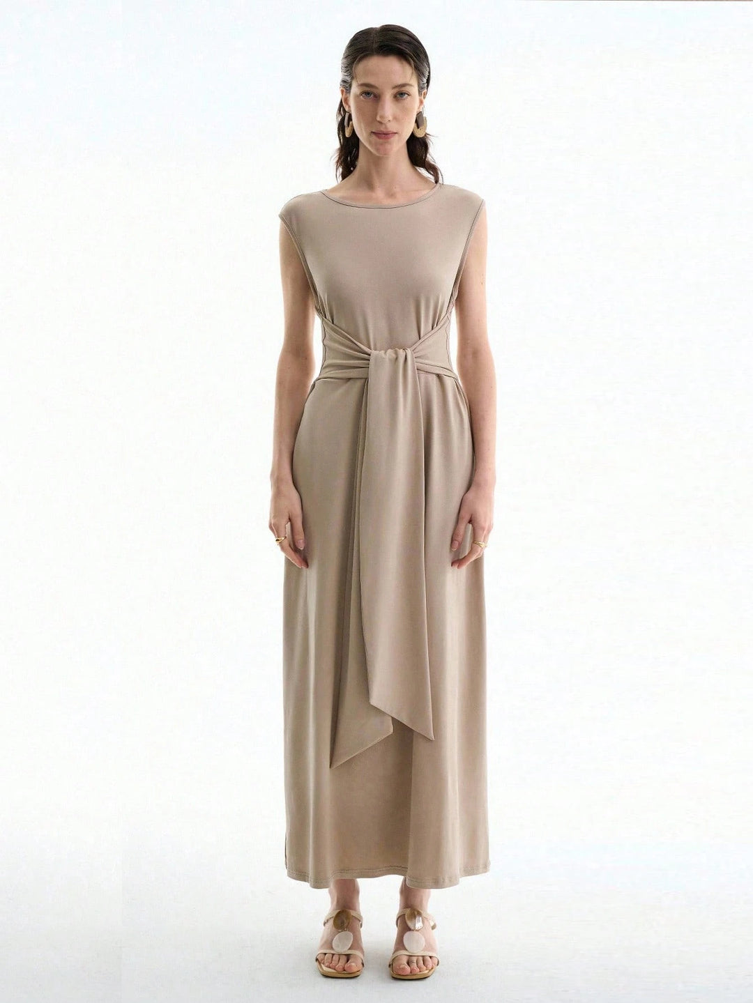 Rochie maxi SHEIN, bej