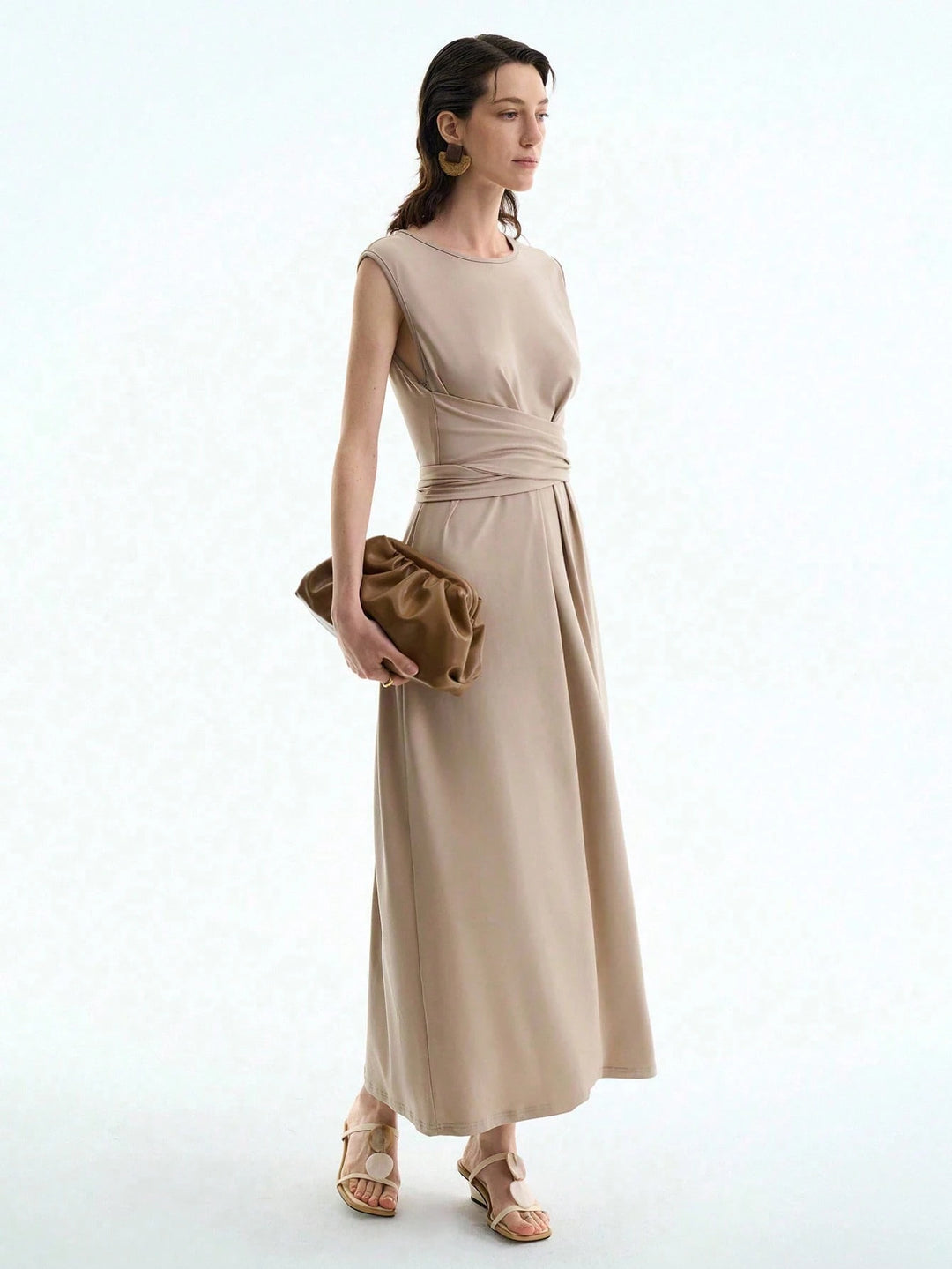 Rochie maxi SHEIN, bej