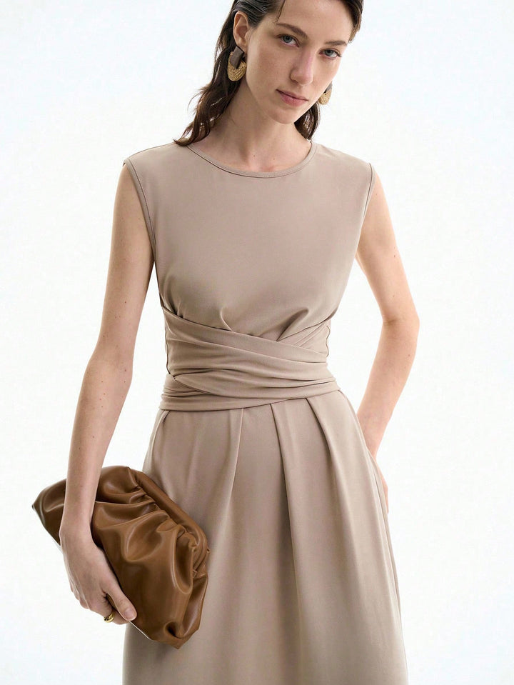 Rochie maxi SHEIN, bej