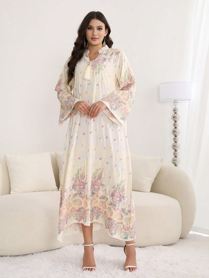 Set caftan și jalabiya SHEIN, alb