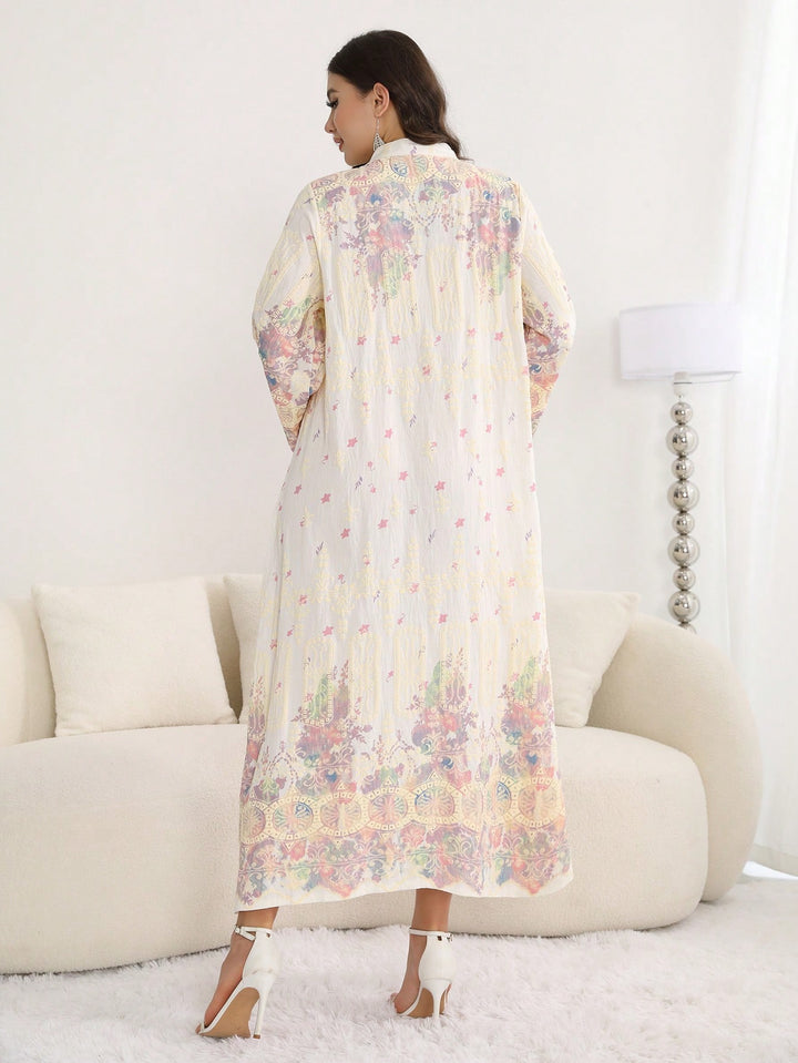Set caftan și jalabiya SHEIN, alb