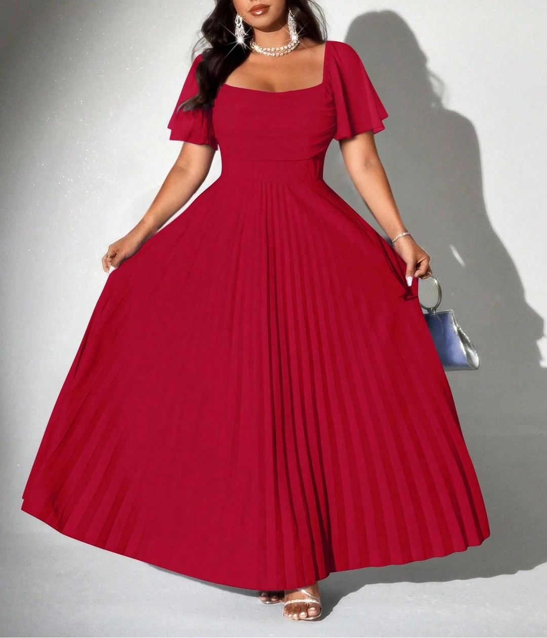 SHEIN maxi ruha, piros