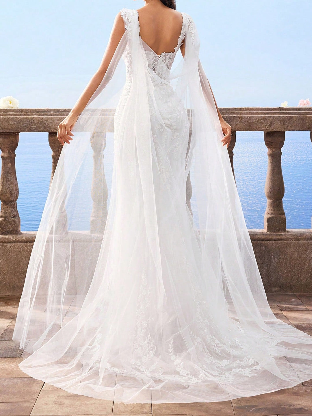 Rochie de ocazie si bridal SHEIN, alb