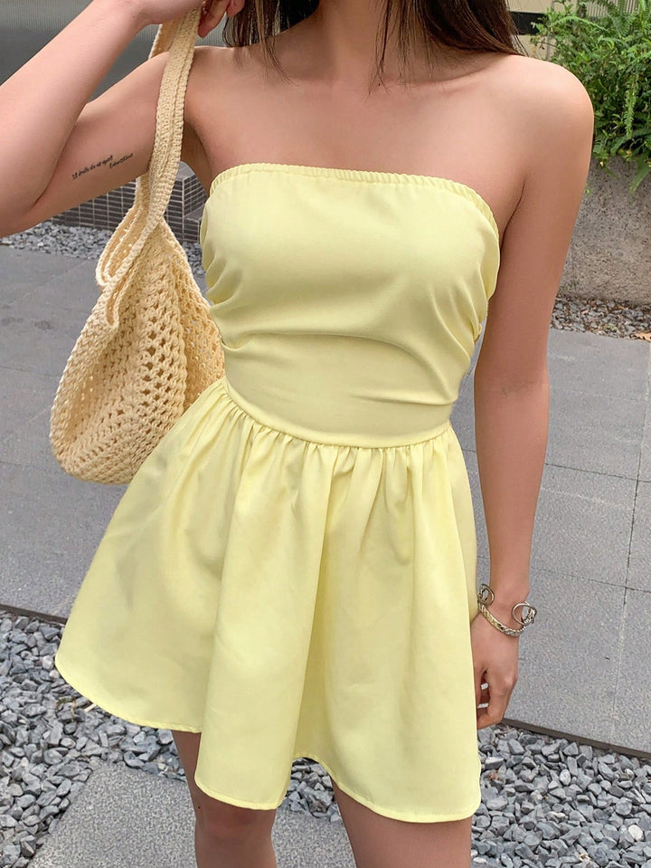 Rochie mini SHEIN, galben