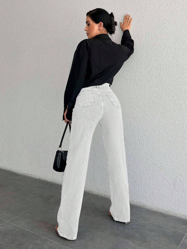 Jeans SHEIN, alb