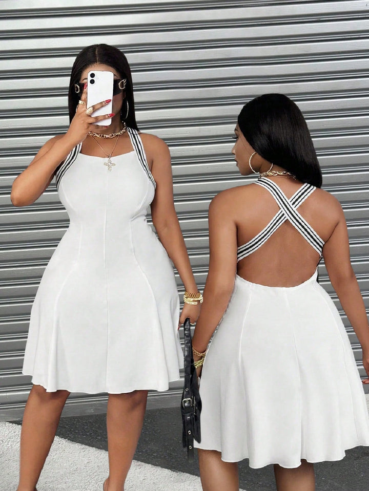Rochie mini SHEIN, alb